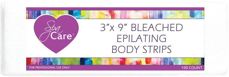 SPA CARE 3"X 9" BLEACHED EPILATING BODY STRIPS 100 CT.