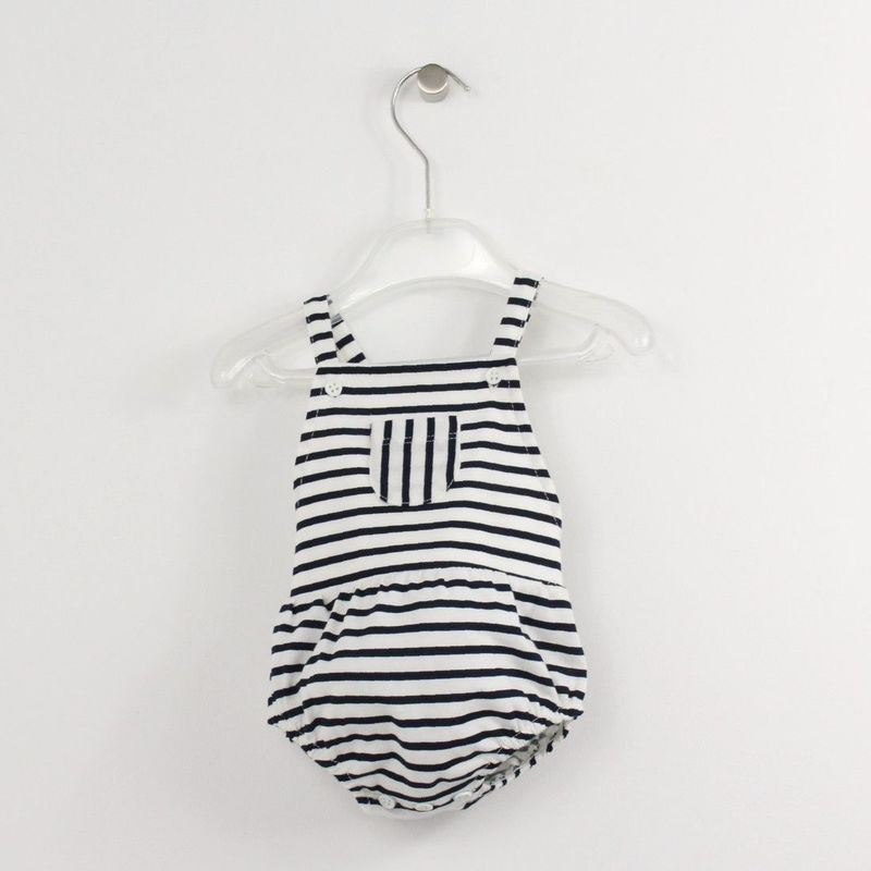 Maria Malmequer - Jardineira Bleu Marine Line