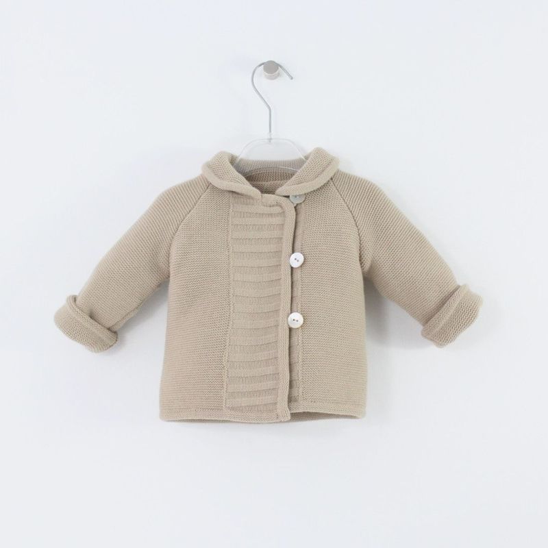 Casaco Castanho com Gola Maria Malmequer - Casaco Castanho com Gola