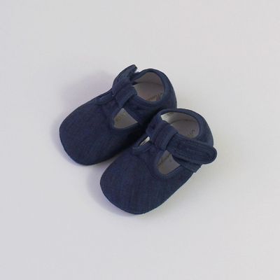Maria Malmequer - Sapato Linho Azul Escuro