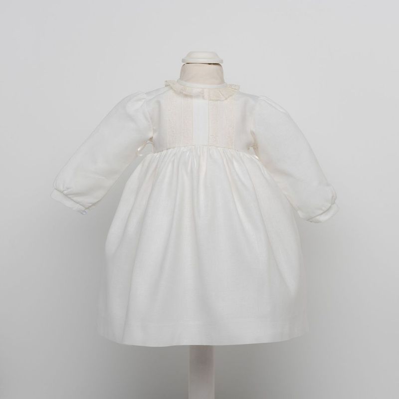 Maria Malmequer - Vestido Linho Pérola com Rendas