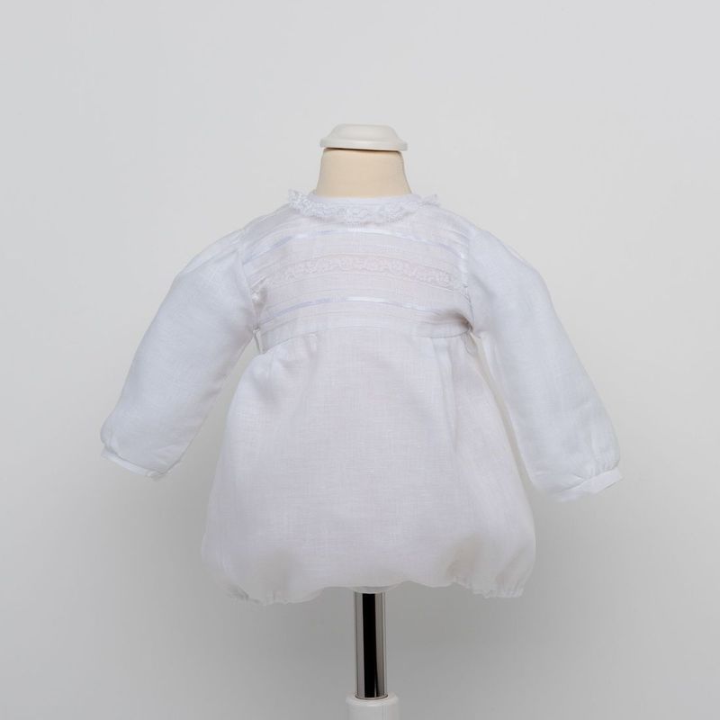 Maria Malmequer - Fofo Linho Branco com Rendas