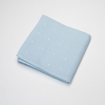 Maria Malmequer - Fralda Azul com Mini Coração Branco