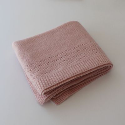 Manta Trabalhada Rosa Velho Maria Malmequer - Manta Trabalhada Rosa Velho