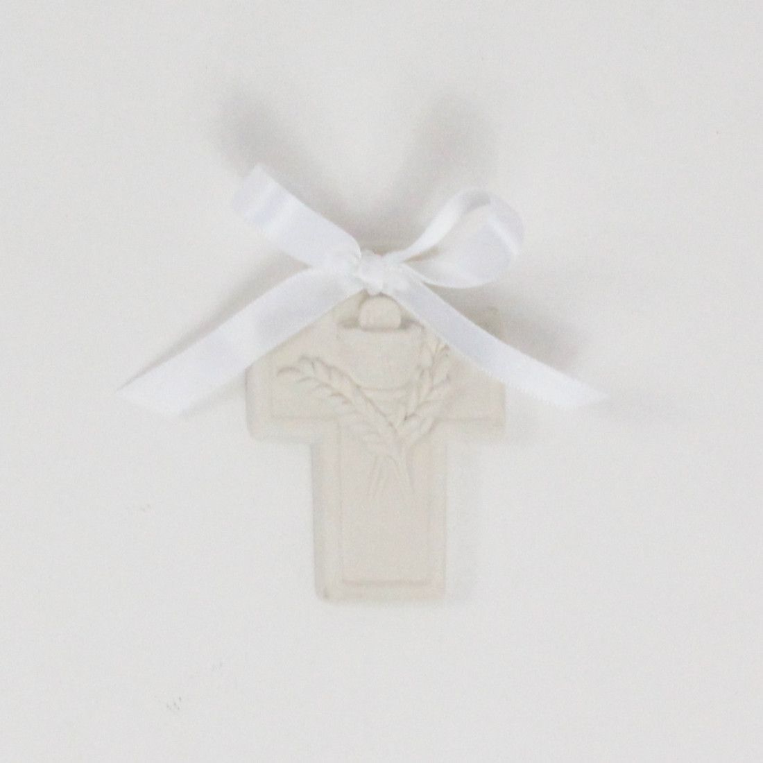 Maria Malmequer - Cruz de Gesso Espiga com Laço