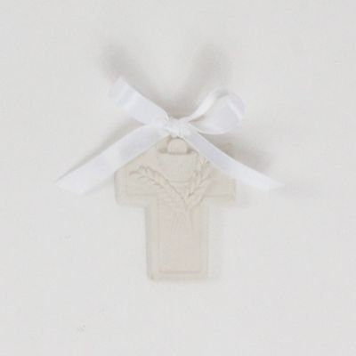 Maria Malmequer - Cruz de Gesso Espiga com Laço