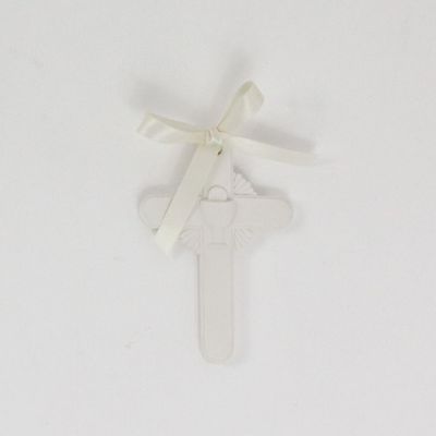 Maria Malmequer - Cruz de Gesso Cálice com Laço