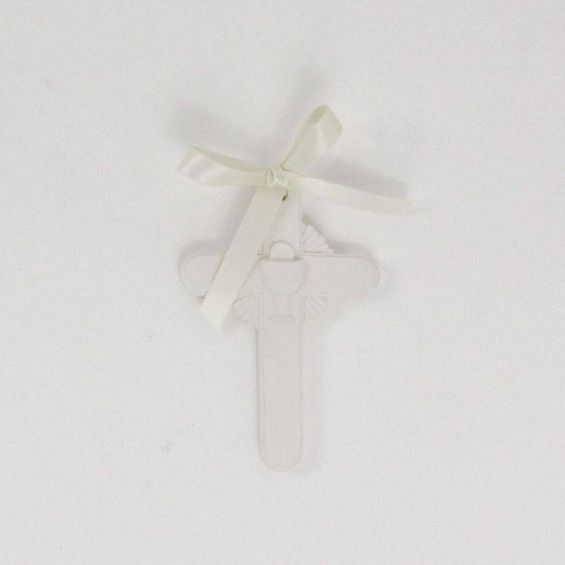 Maria Malmequer - Cruz de Gesso Cálice com Laço