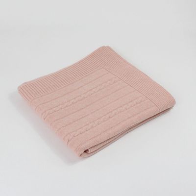 Manta de Tranças Rosa Velho Maria Malmequer - Manta de Tranças Rosa Velho