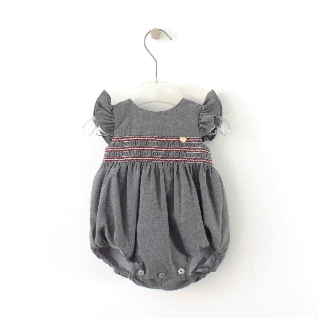 Maria Malmequer - Fofo Cinza com Smocks
