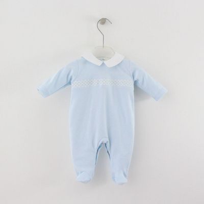 Baby Grow Favos Cor de Azul Maria Malmequer - Baby Grow Favos Cor de Azul