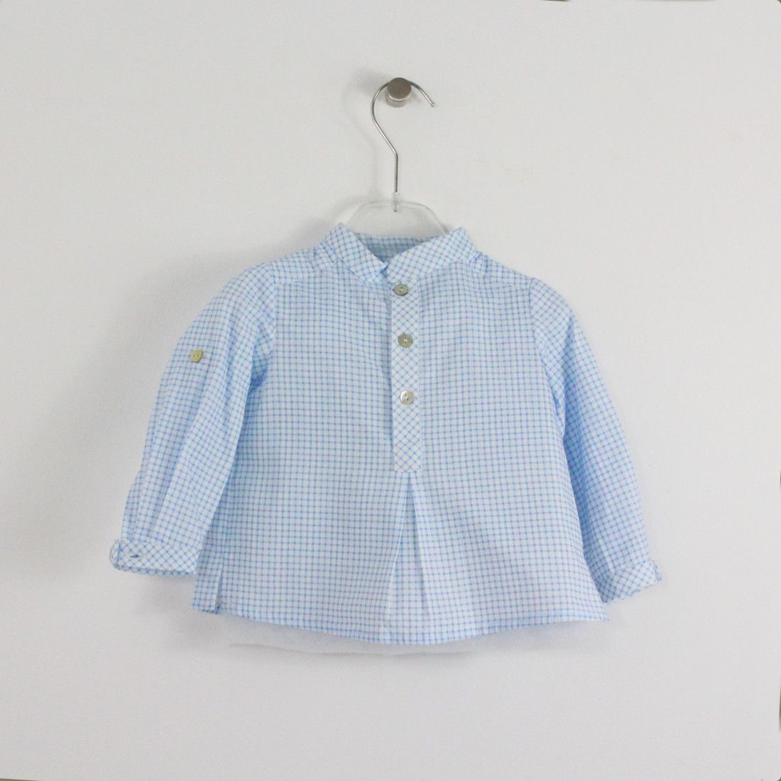 Maria Malmequer - Camisa Túnica Xadrez Azul