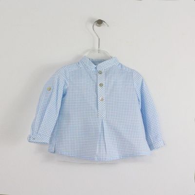 Maria Malmequer - Camisa Túnica Xadrez Azul