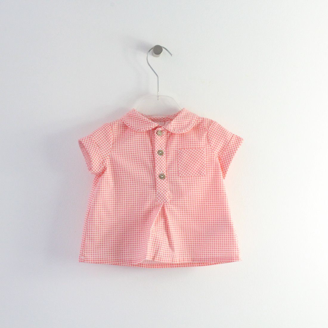 Maria Malmequer - Camisa Túnica Xadrez Coral