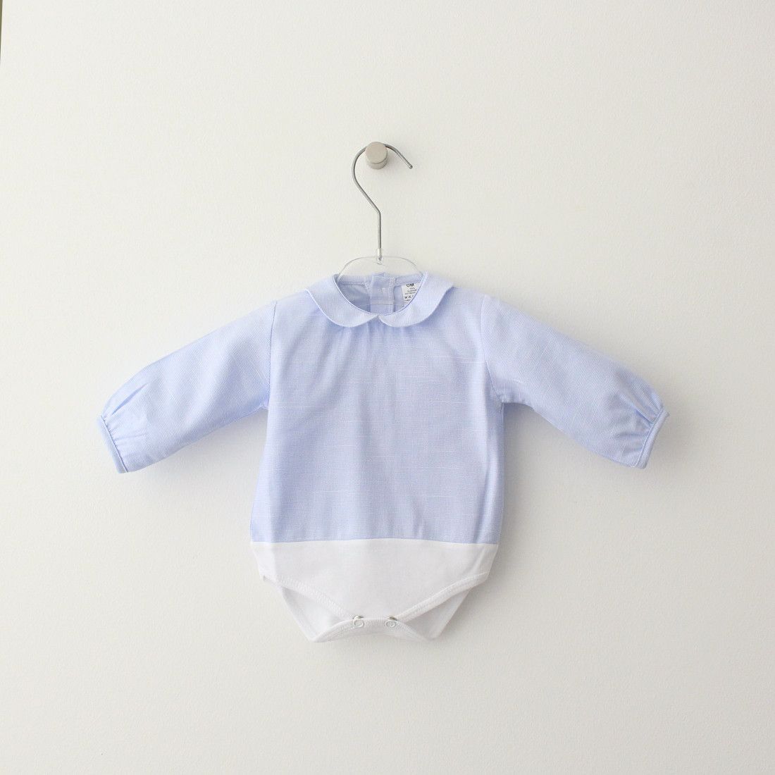 Maria Malmequer - Camisa Body Azul em Pied-de-poule