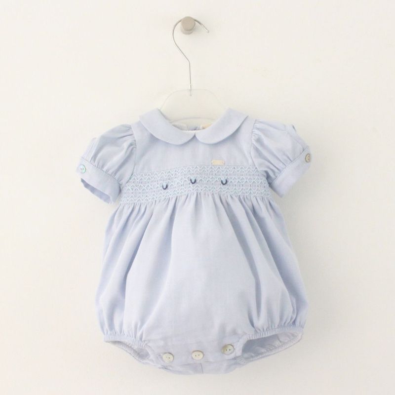 Maria Malmequer - Fofo Azul com Smocks Tons Azuis