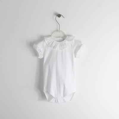 Body Branco com Pintas Pérolas Maria Malmequer - Body Branco com Pintas Pérolas