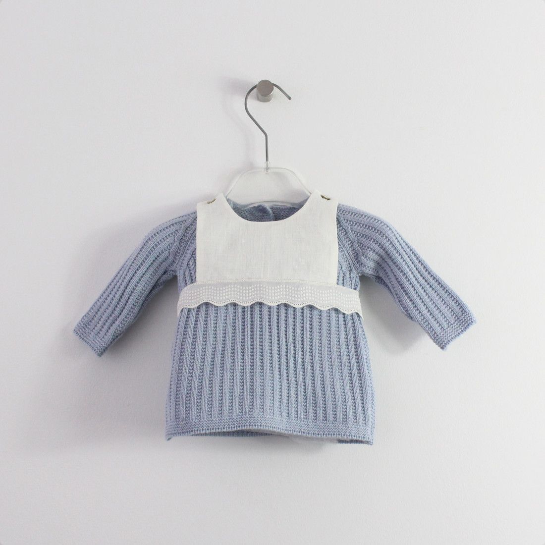 Maria Malmequer - Camisola Com Babete azul