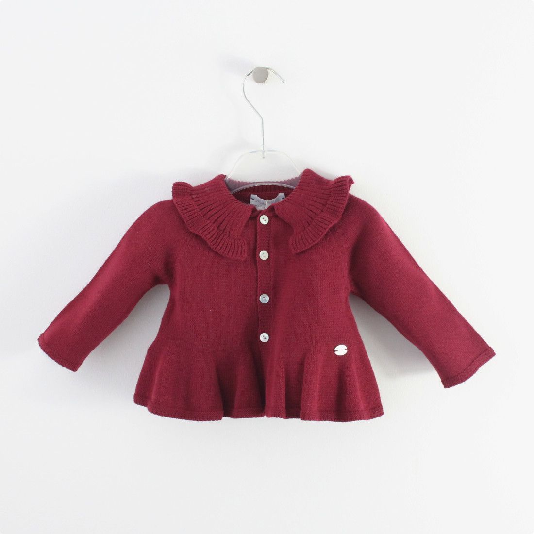 Maria Malmequer - Casaco com Gola e Godês Bordeaux