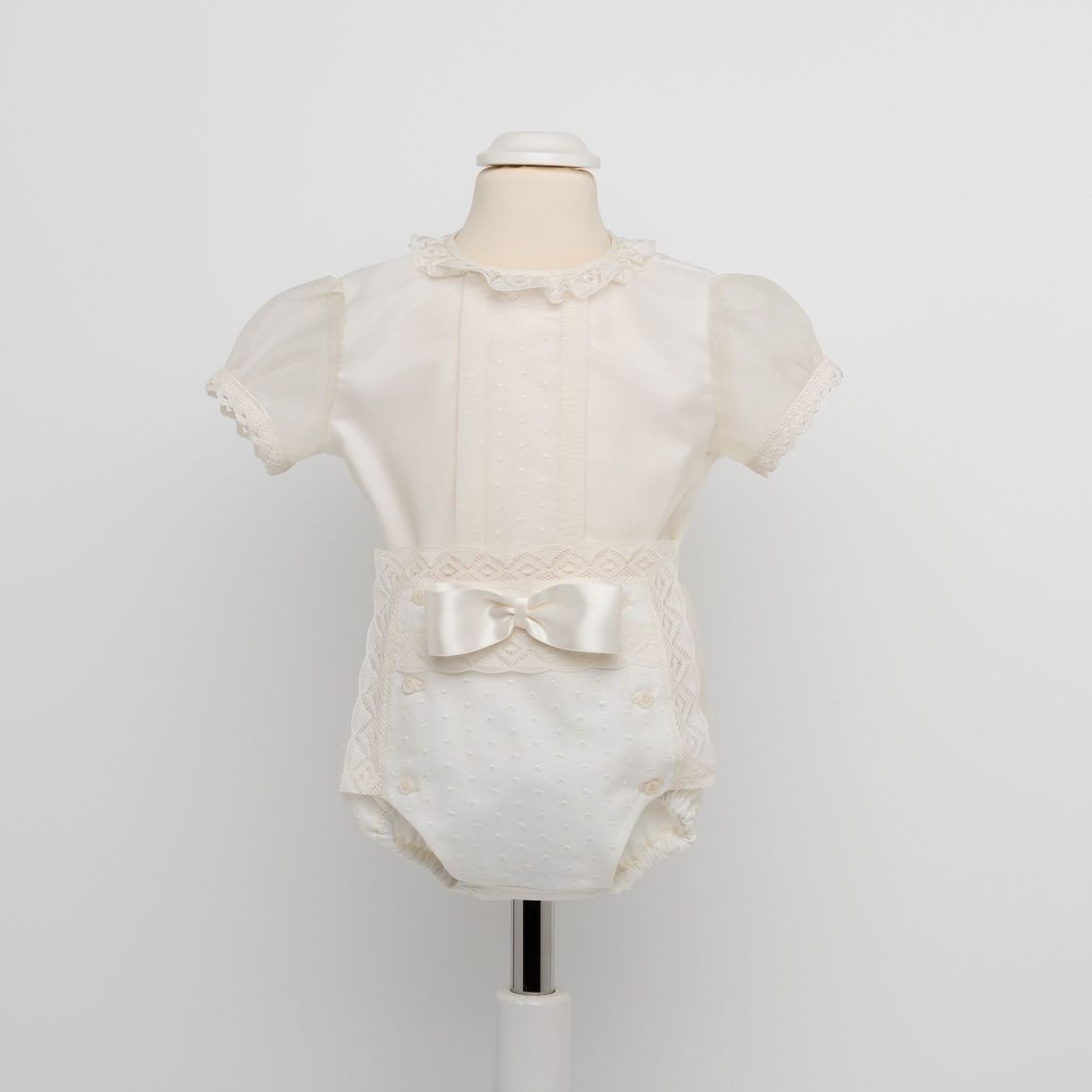 Maria Malmequer - Camisa e Tapa Fraldas com Organza e Rendas Pérola