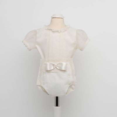 Maria Malmequer - Camisa e Tapa Fraldas com Organza e Rendas Pérola