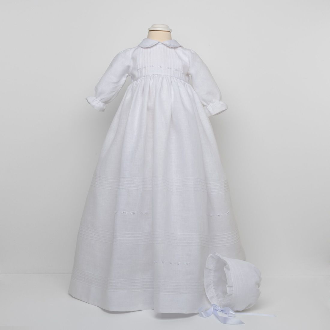 Maria Malmequer - Vestido de Linho com Flores Bordadas à Mão