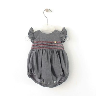Fofo Cinza com Smocks Maria Malmequer - Fofo Cinza com Smocks