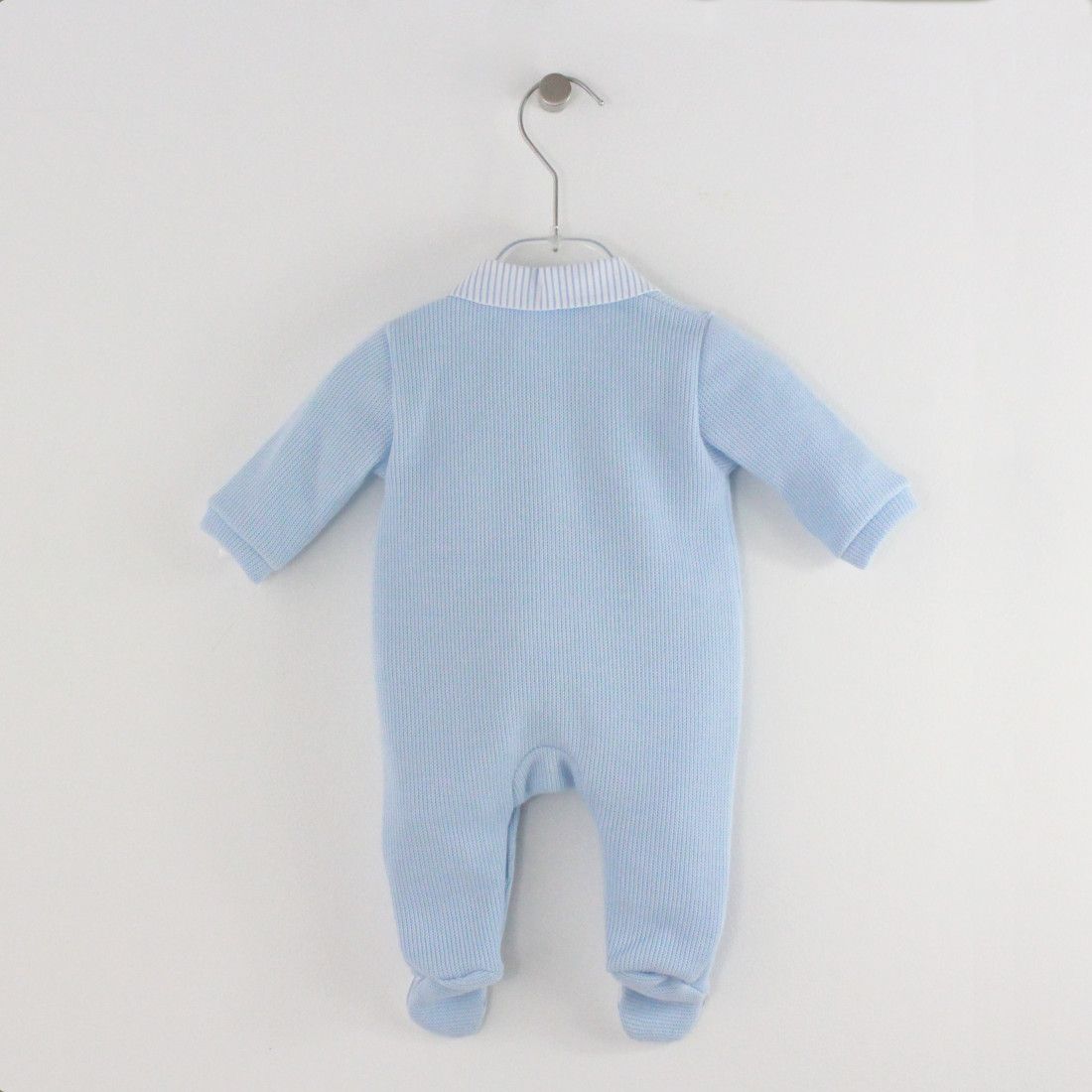 Maria Malmequer - Baby Grow com Gola Bico Às Riscas