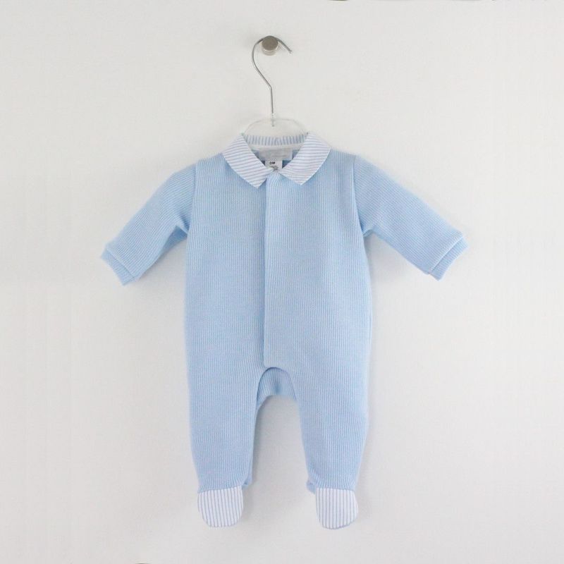 Maria Malmequer - Baby Grow com Gola Bico Às Riscas