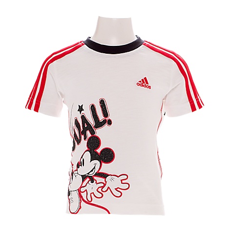 Mickey Mouse en Adidas voetbal shirt
