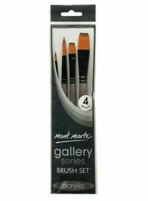 Paint brushes- 4 pk Mont Marte gallery series