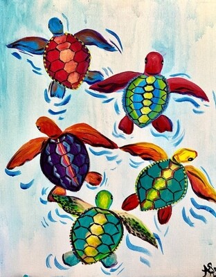 Sea turtles - Virtual Class (no supplies)