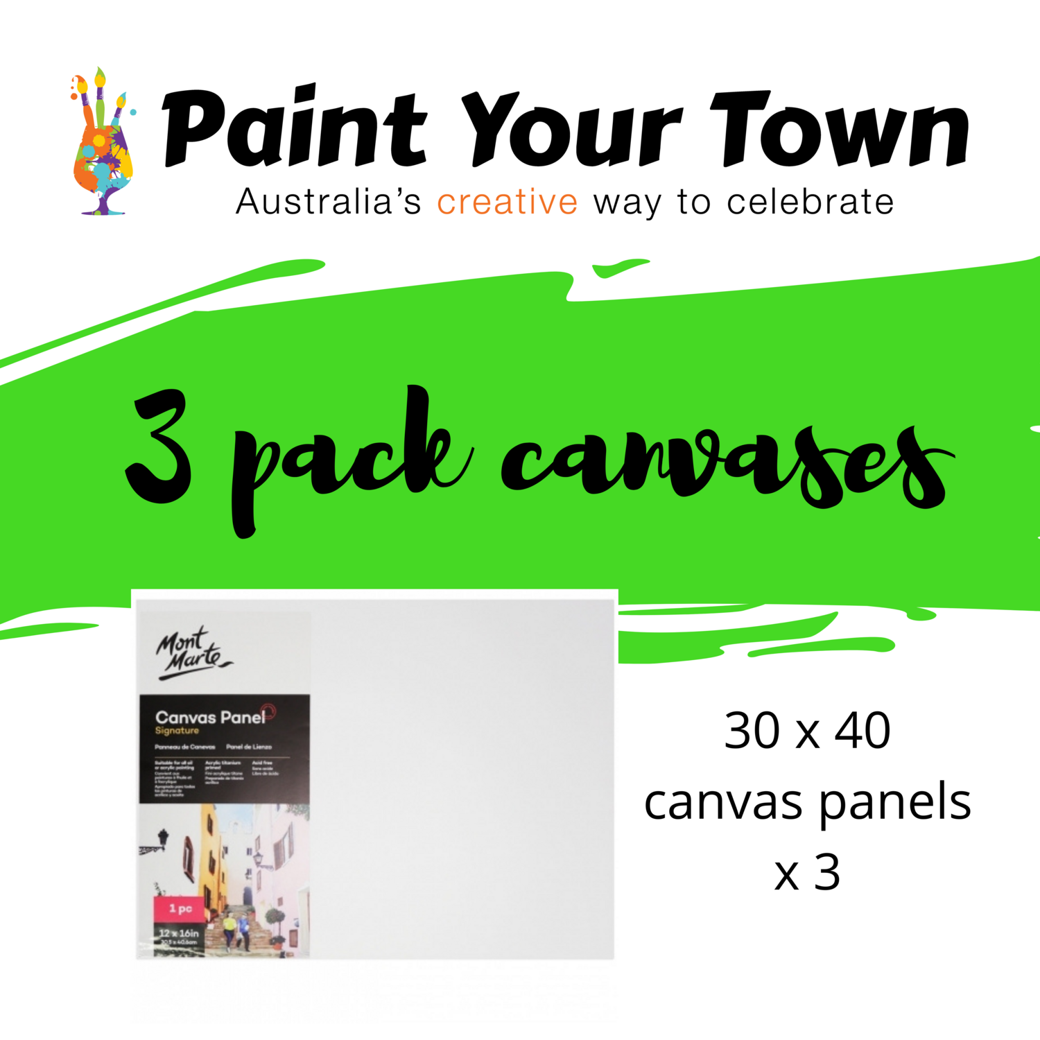Canvas Panels- 3 pack