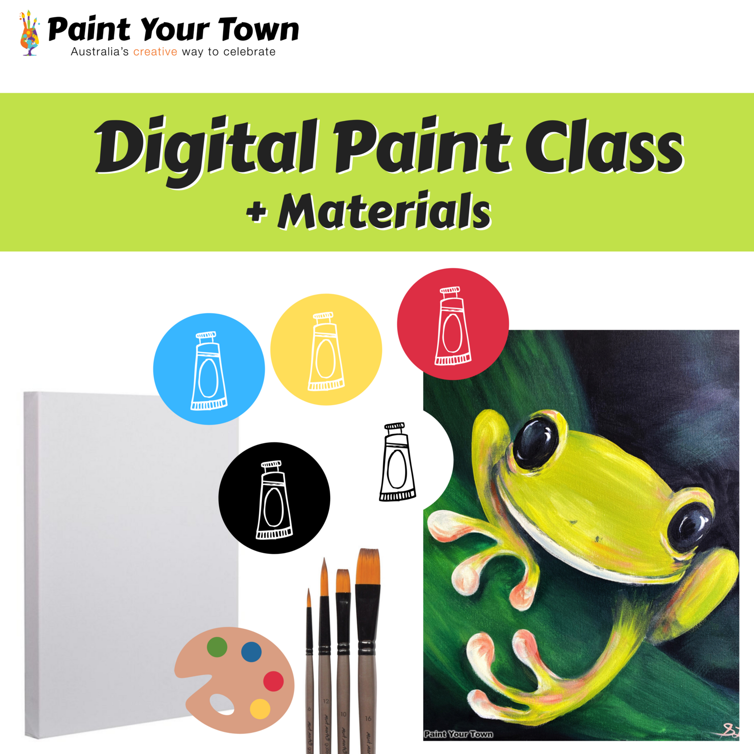 Green Tree Frog - Virtual class  + supplies
