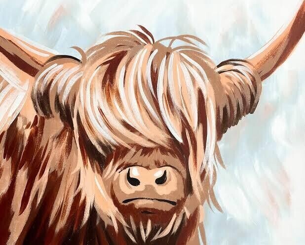 Highland Cow paint pARTy at The Gunyah- Mon 19th February, 6:30-8:30pm