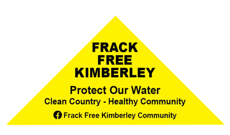 Frack Free Kimberley Triangle Bumper Sticker - Large