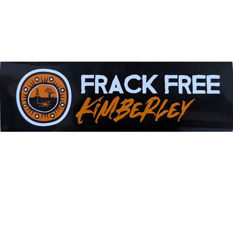 Frack Free Kimberley Black Bumper Sticker