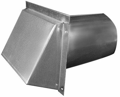 4" WALL CAP W/DAMPER GALVANIZED