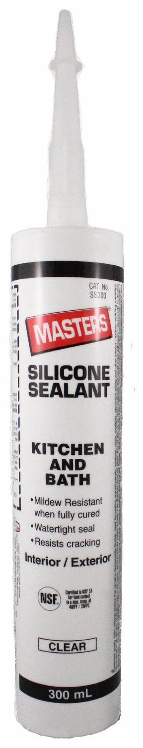 MASTERS Silicone Sealant Cartridge - CLEAR 300ml