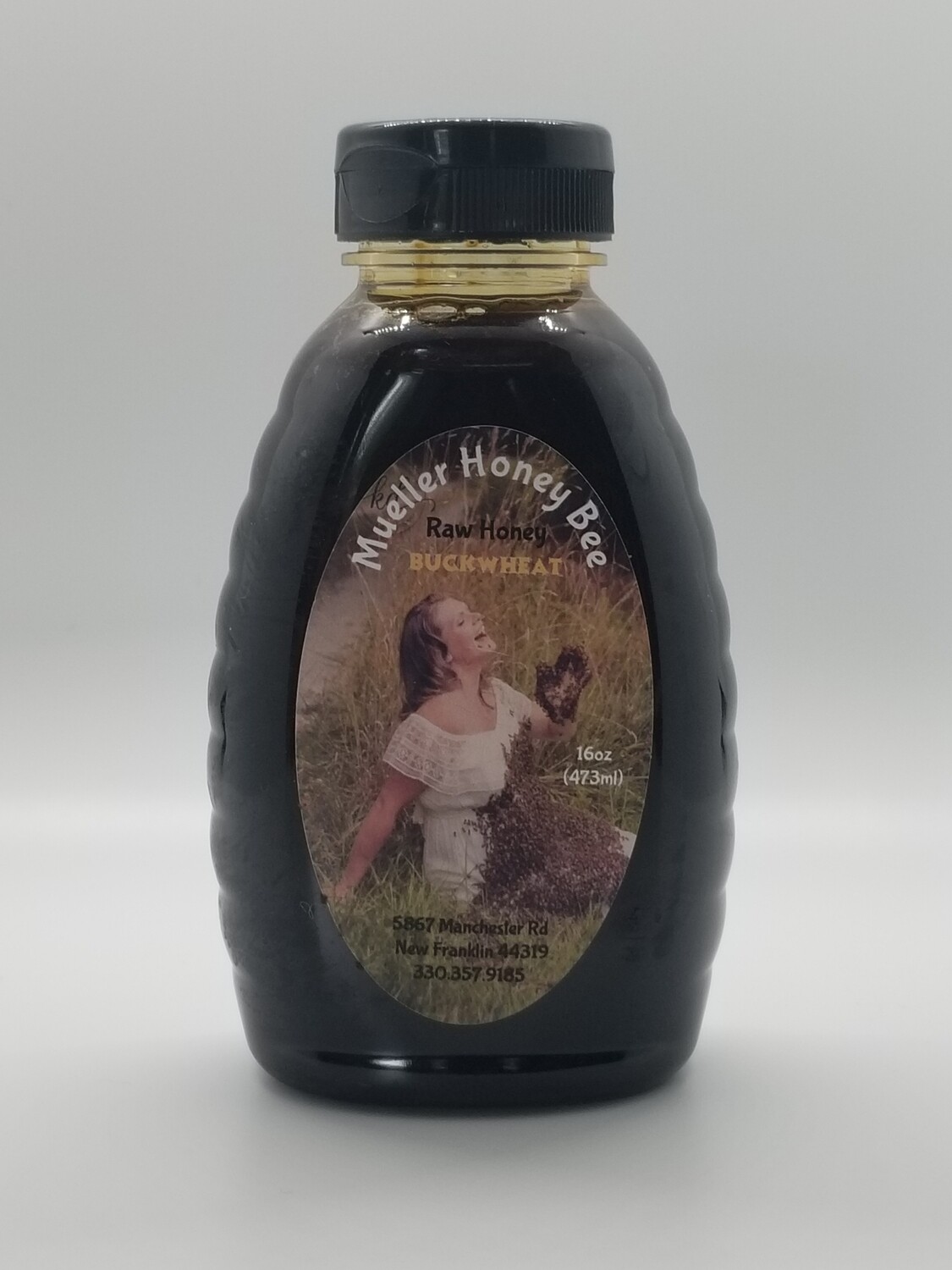 16 oz Raw Buckwheat Honey