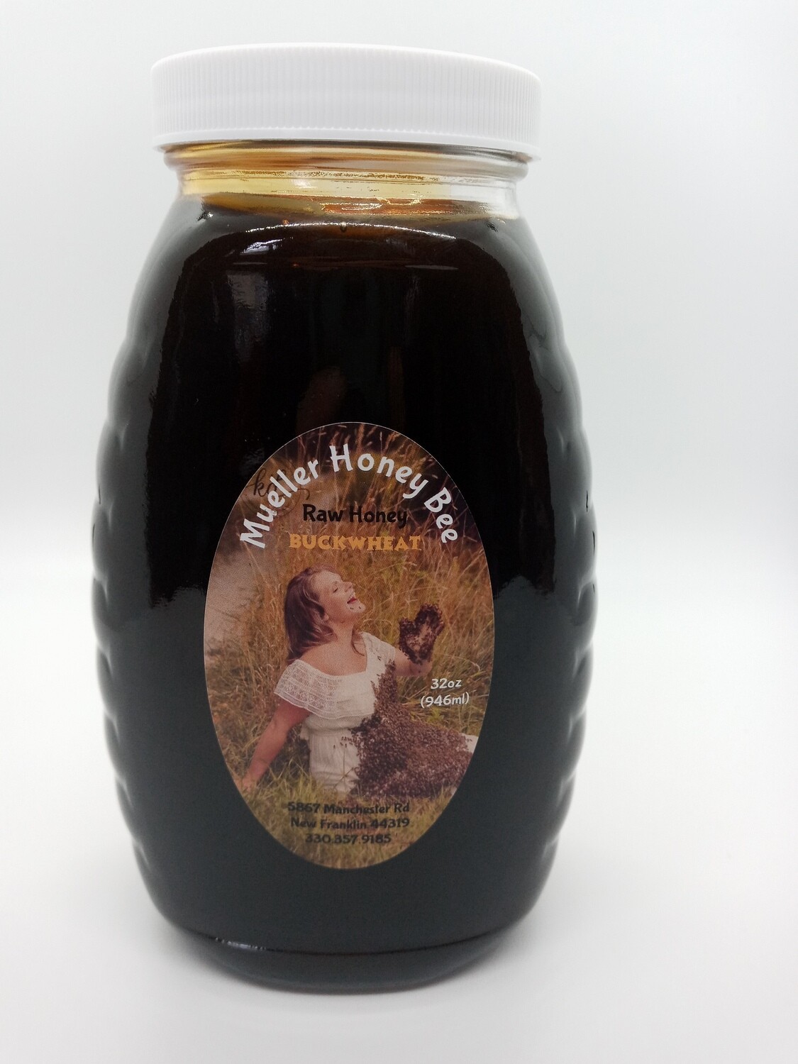 32 oz Raw Buckwheat Honey