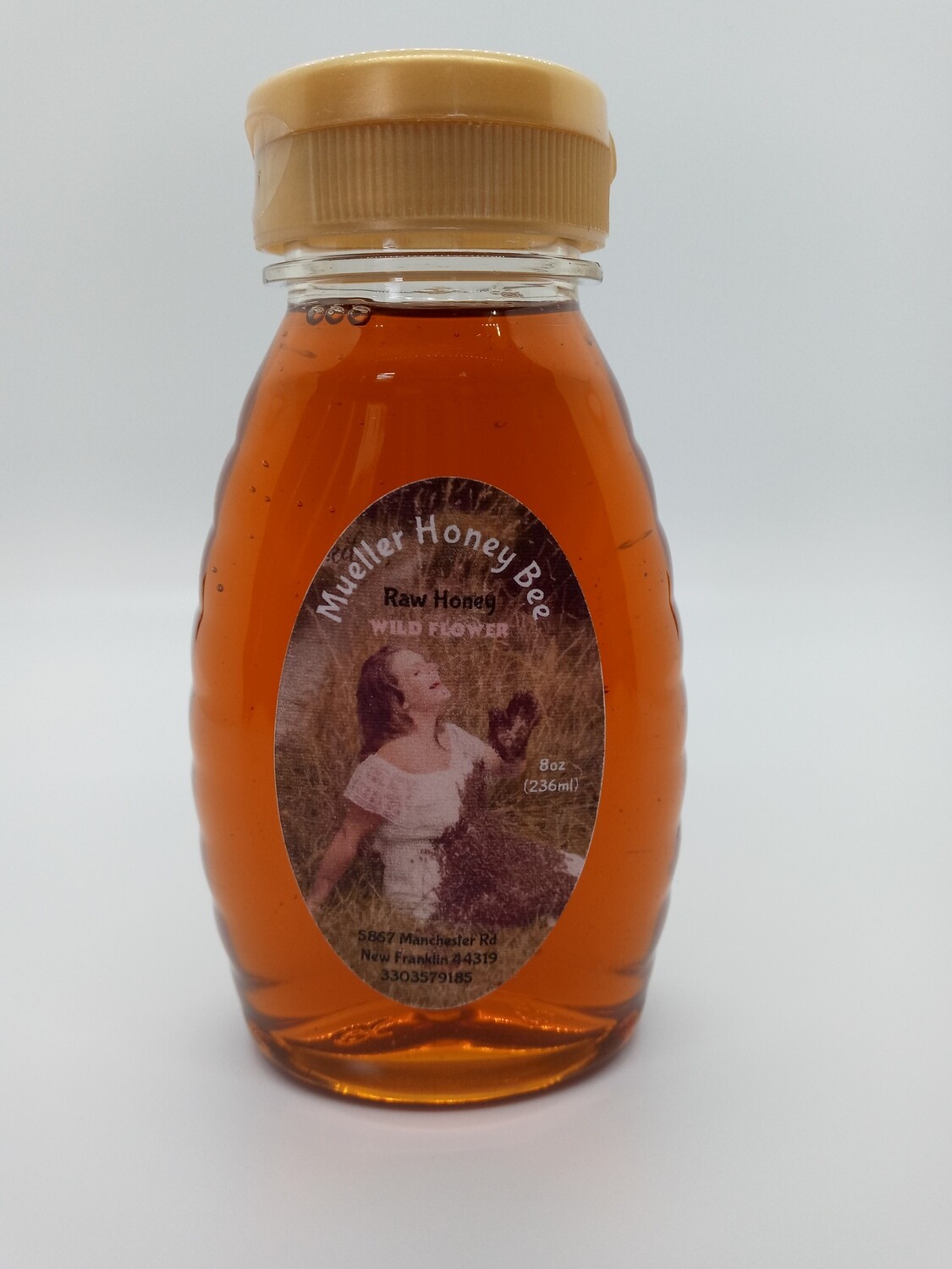 8 oz Raw Wild Flower Honey