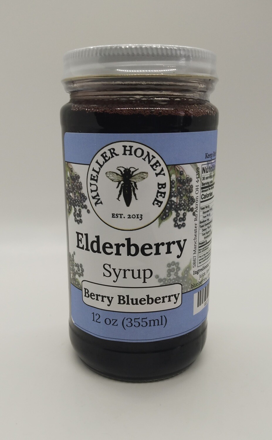 12 oz Berry Berry Blueberry Elderberry Syrup