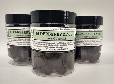 Elderberry, Apple Cider Vinegar and Honey Gummies - 3 pack  (shipped Mon-Wed)