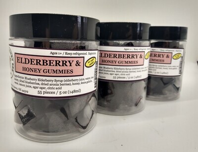 Elderberry and Honey Gummies - 3 pack  (shipped Mon-Wed)