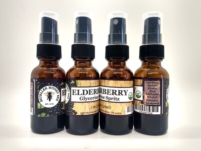 1 oz Elderberry Glycerine Spritz (Vegan / Infant Safe 6 mo+)