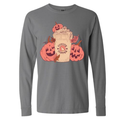 Pumpkin Tee - Long Sleeve Grey