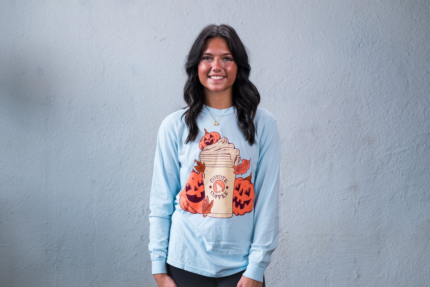 Pumpkin Tee - Long Sleeve Chambray