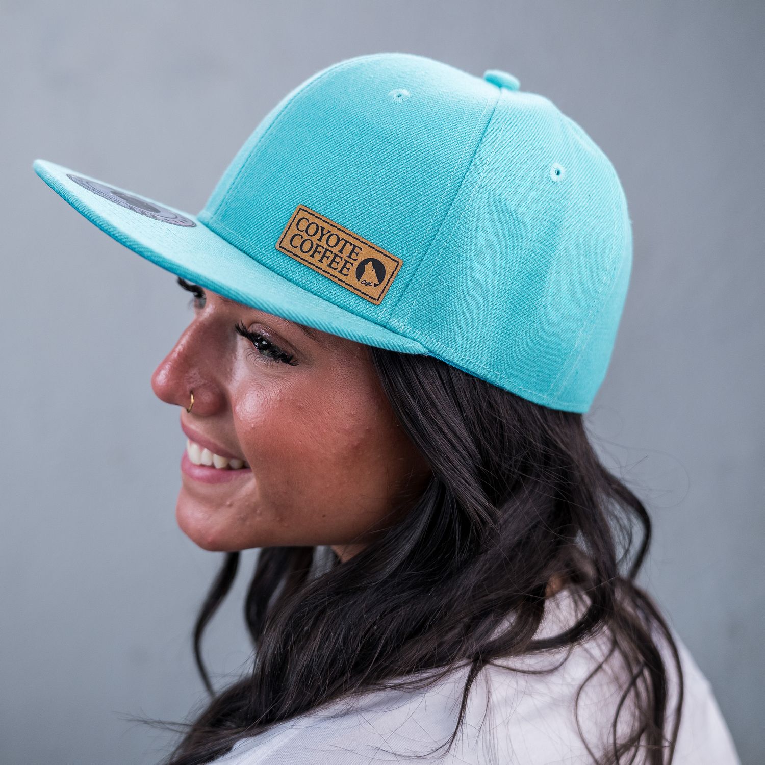 Coyote Flatbill Hat - Cyan