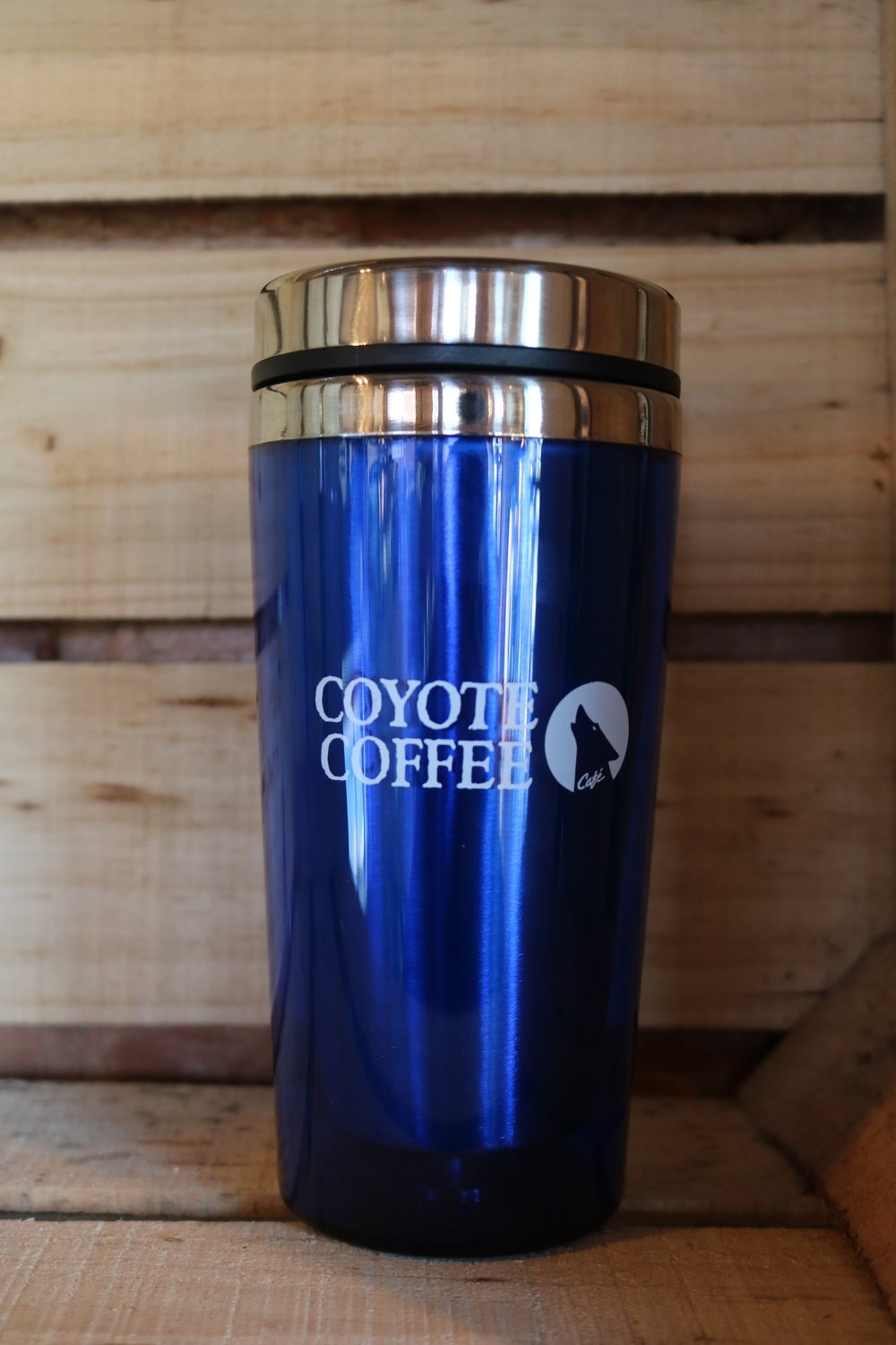 Coyote Coffee Blue Travel Tumbler